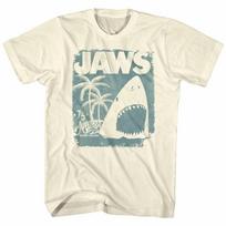Jaws Surf Club Poster Natural Adult T-Shirt 2XL gray
