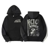 2025 Men's 3D Printed Retro Rock Arctic Monkey Hoodie with Music Album Pattern Hip Hop Large Retro Hoodie L gray