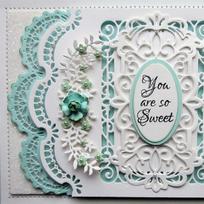 Bangos nėrinių briaunų pjovimo štampai „pasidaryk pats“ Scrapbooking Popieriaus kortelių dekoro Punch Trafareto forma sidabras
