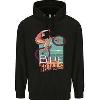Mountain Bike Trials MTB Cycling Bicycle Childrens Kids Hoodie S blue