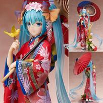 Hatsune Miku Anime Umbrella Kimono Stronger Miku Figure Girl Statue Toys  Kawaii Cute Model Doll Desktop Ornament Christmas Gift blue