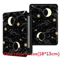 For Kindle J9g29r Shockproof Pc Cover With Cartoon Design And Magnetic Closure For Home Use Black Moon Star white