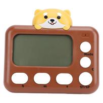 Digital Kitchen Timer Plastic Cute Cartoon Appearance Electric Cooking Timer for Studying Dog gray