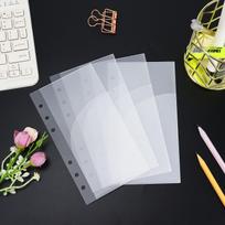 A6 Binder Notebook Accessories Removable Notebook Book Core 6-hole Cash Budget PP Bag Office Stationery (as the picture,A6) gray