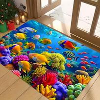 Soft Animal Print Decorative Floor Mat Non-Slip Door Rug For Bathroom Bedroom Living Room Home 30x50cm