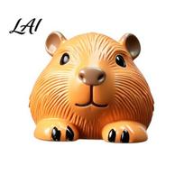 Creative Car Air Vent Ornament Outlet Clip Raccoon/Fox/Kangaroo/Polar Bear/Guinea Pig Shape Universal Small Fragrance Accessory Fit Ornament, E beige