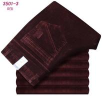 Rudens žiemos aksominės velvetinės kelnės Vyriškos verslo laisvalaikio kelnės Laisvos elastinės vidutinio amžiaus tiesios vilnos storos velvetinės kelnės 31 black