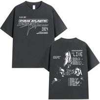 Rock Band Chase Atlantic Lost in Europe and UK Tour 2024 T Shirts Men Hip Hop Vintage Oversized Cotton T-shirt Gothic Streetwear M gray