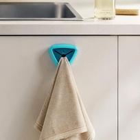 8PCS Self-Adhesive Wall Mounted Towel Holder Silicone Rag Stopper Rack Kitchen Towel Hook  For RV mėlyna