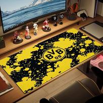Bvb Fc Color Mouse Pad Large Gaming Table Cushion Non-slip Laptop Tablet Big Mousepad XXL Mat Mini PC Playmat With Lock edge 30cmx60cm(11.8x23.6inch) yellow