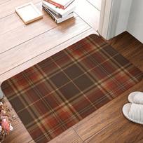 Royal Stewart Tartan Door Mat Indoor Rug Carpet Polyester Non Slip Floormat for Corridor Kitchen Bedroom Balcony Toilet 43X75CM