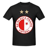 Sk Slavia Praha Druskos Stiliaus Marškinėliai Šviesūs Lauko Besiūliai Susiuvimo Marškiniai L red
