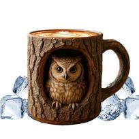 3D Coffee Cup 11 Oz Tree Hole Animal Drinking Mug Drink Cups For Men Women Morning Routine Relaxing Moments Birthday Party 11 oz black