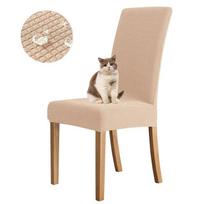 Vandeniui atsparus kėdės užvalkalas valgomojo virtuvei Elasticity Jacquard Spandex Prabangus kėdės užvalkalas Seater Case Vestuvių viešbutis 1pcs chair cover beige