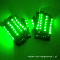LED mirksintys pirštinės ir akiniai Lazerinis pasirodymas Kostiumas Naktiniams klubams ir Barams One Size green