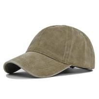 High quality solid color washed baseball cap, adult made old duckbill cap, curved brim light plate cap Adjustable chaki
