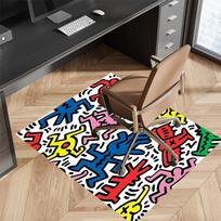 Keith Haring Ascending1 Spausdintas sugeriantis plaunamas kilimas, Neslystantys vonios kilimėliai, Virtuvės kilimėliai, Jogos kilimėlis, Svetainės įėjimas, Kempingo iškylos kilimėliai 40cmx60cm white