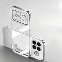 For Poco F9 Pro Ultra Electroplated Borderless Transparent Phone Case for Redmi K100 Pro Max PC Hard Shell Protective Cover For K100 pro max sidabras