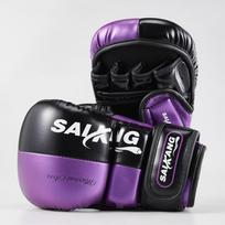 Semi-Finger Boxing Gloves Adult MMA Muay Thai Sanda Combat Training With Split Finger Design Small black