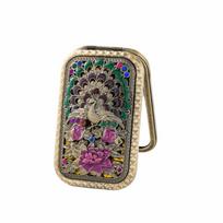 Vintage Compact Pocket Mirror Square Double Sided Mirror Cosmetic Folding Mirror  Beauty Style 1
