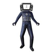 „Skibidi“ tualeto kostiumų žaidimas „Cosplay“ garsiakalbis, vyras, televizorius, vyriškas kostiumas, kombinezonas, kaukė Cosplay, Helovino kostiumai vyrams, vaikams 190 black