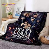 3D P-Peaky Blinders Tommy Shelby minkštas flanelinis pledas lovoms, miegamajam, sofai, piknikui, apdengiamasis pledas laukui, laisvalaikiui, dovana 75x90cm( 29x35in ) gray