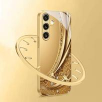 Galvanizuotas auksas naujas telefono dėklas, skirtas Samsung Galaxy S26 Ultra S25 Plus S24 S23 S22 fe grūdintas stiklas Meninės tekstūros raštai For Galaxy S22 5G