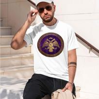 2026 New Model Byzantine Empire Byzantium Symbol Of Constantinople T Shirt S beige