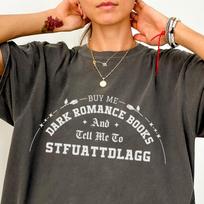 Dark Romance Bookish Gift, STFUATTDLAGG Spicy Book Lover T-Shirt, Funny Smut Reading Tee, Masktok Merch Shirt, Wife Booktok TShirt 130 brown