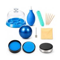 Watch Cleaning Kit with Dust Cover Safeguarding Complete blue