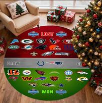 NFL Pattern Round Rug, Indoor/Outdoor Mat, for Picnic, Gameroom, Bedroom, Office, Living Room, Home Decor Carpet, Birthday Gift 80cmx80cm