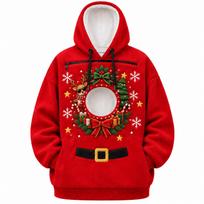 Unisex Sweatshirt Hoodie with Pocket for Cats and Dogs, Long Sleeve Loose Fit Casual Warm S red