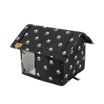 Outdoor Waterproof All Seasons Cat House For Stray Cats Winter Warm Enclosed Outdoor Shelter M