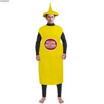 Helovino Juokingi Kečupo Salotų Padažo Cosplay Kostiumai Suaugusiems Unisex Maisto Šventės Scenos Šou Karnavalo Baro Talismano Apsirengimas 80cm black