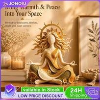 Yoga Room Goddess Resin Statue Flowing Hair Abstract Sculpture Mindfulness Spiritual Zen Decor China Mainland