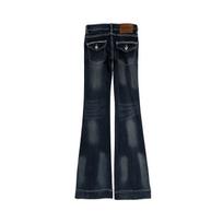 American retro low-rise Spice Girl slim-fit flared pants, elastic and thin design, slightly pulled jeans women XL black