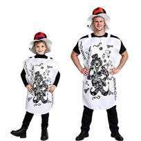 Halloween new poker onesie party performance costume funny cos suit XXL gray