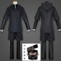 Ken Kaneki 4 dalių kovos Cosplay rinkinys, Tokyo Ghoul Anime scenos kostiumas XXL raudona