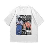 Billie Eilish Women Cotton TShirt Streetwear Grunge Style White Graphic Print Tee XS white
