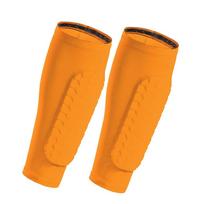 Loogdeel Honeycomb Soccer Shin Guards Football Shields Sports Legging Shinguards Leg Sleeves Protective Gear Shank Protector 1 1 Pair Orange M