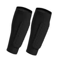 Loogdeel Honeycomb Soccer Shin Guards Football Shields Sports Legging Shinguards Leg Sleeves Protective Gear Shank Protector 1 1 Pair Black M