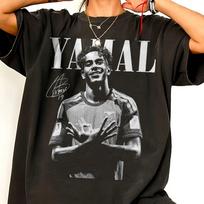 Lamine Yamal Spain Signature Vintage Soccer Comfort T Shirt Men Women Can All Wear This 2026 Championship Football Fan T-shirt M gray