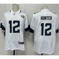 Jaguars 12 HUNTER Rugby Jersey Men Embroidered Training Game Top Black White Peacock Blue Retro XL