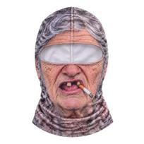 Full Face Winter Balaclava Funny Realistic Ski Mask, Breathable Acrylic And Modal Gifts Balaclava, Windproof Headgear for Outdoor Parties Photography B gray