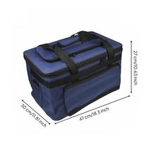 Craft Storage Tote Bag Portable Multiple Pockets Compact for Artists L tamsiai mėlyna spalva