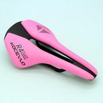 KOCEVLO Full Carbon Fiber Bike Saddle Road Mountain Cycling Seat EV Leather Cushion R4 Full Carbon Fiber Saddle pastelinės raudonos spalvos