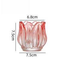 Glass Tulip Candle Cup, Atmosphere Decoration, Photo Prop, Candlestick, Lotus-shaped Candlestick, Candle Utensils