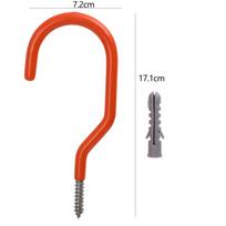 Wall Mounted Bike Hooks with Bolts Multi-functional Metal Hook for Garden Heavy Duty Hanging Baskets Home Ceiling Storage Tools 6sets