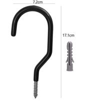 Wall Mounted Bike Hooks with Bolts Multi-functional Metal Hook for Garden Heavy Duty Hanging Baskets Home Ceiling Storage Tools 4sets