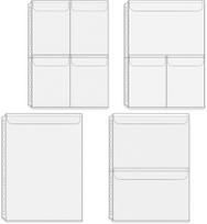 A4 Binder Pockets Zipperless Cash Envelopes Multi Pocket Binder Sleeves with Top Flap Binder Pouches Loose Leaf Inserts Folder